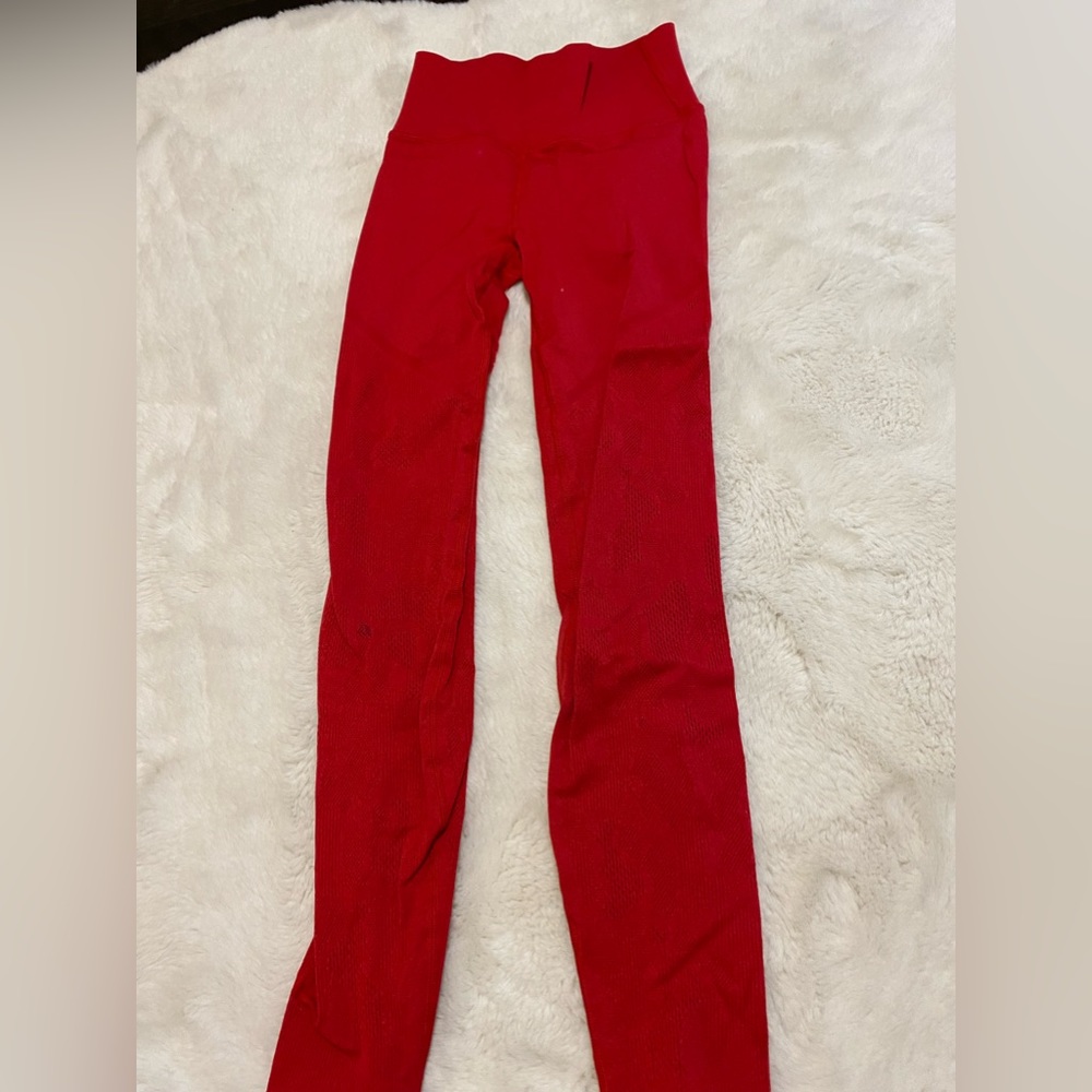 Red Fabletics leggings